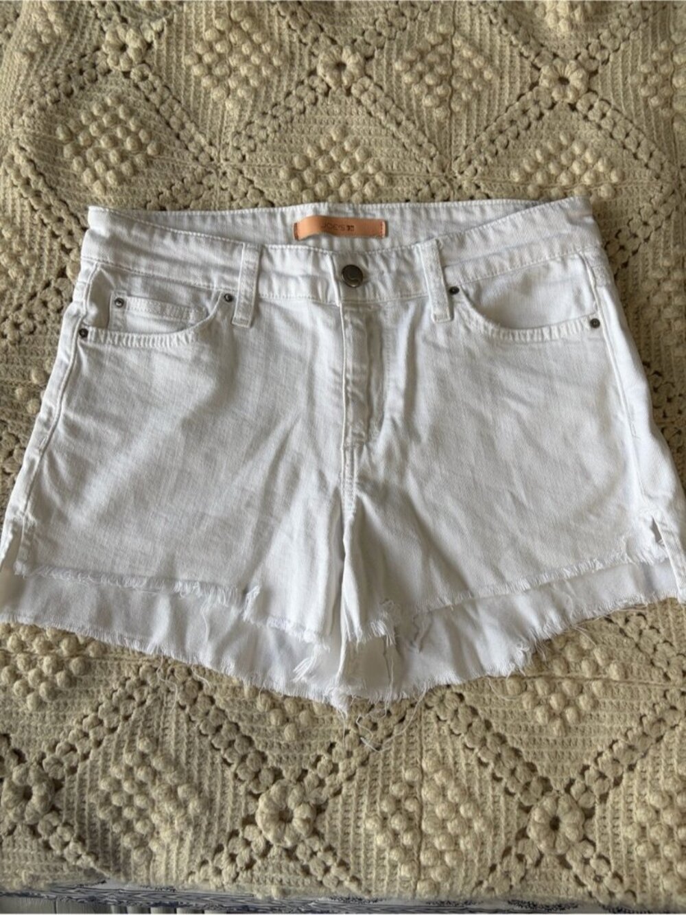 Joe's Jeans The Ozzie 4" Cut Off Short in White never worn